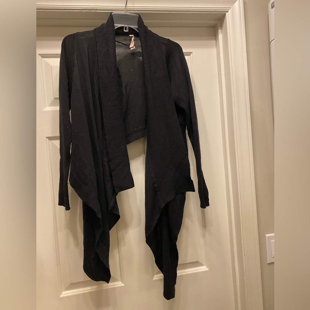 Lululemon Live Healthy Wrap Sweater Cardigan Black 4
